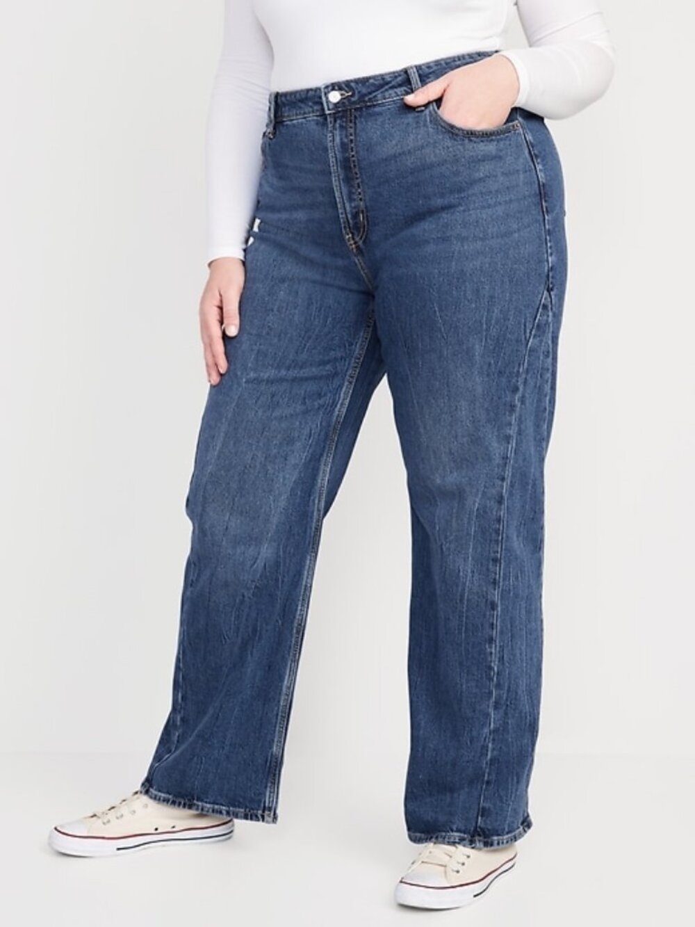 OLD NAVY plus extra high rise wide leg jeans in oona (sz18)